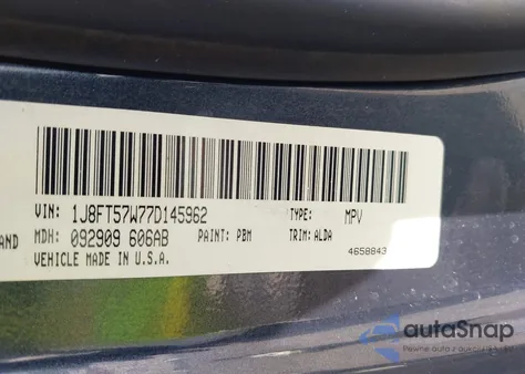 2007 Jeep Compass Limited из США, поврежденный, VIN 1J8FT57W77D145962